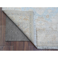 Load image into Gallery viewer, 2&#39;6&quot;x18&#39;10&quot; Rustic Gray, Hand Knotted Natural Wool, Fine Aryana Peshawar, All Over Geometric Leaf Design, Vegetable Dyes, XL Runner Oriental Rug FWR537612