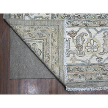 Load image into Gallery viewer, 8&#39;3&quot;x10&#39;5&quot; Ultimate Gray, Hand Knotted With Sickle Leaf Design, Densely Woven, Velvety Wool, Vegetable Dyes, Fine Peshawar Heriz, Oriental Rug FWR537720