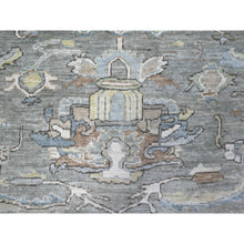 Load image into Gallery viewer, 8&#39;3&quot;x10&#39;5&quot; Ultimate Gray, Hand Knotted With Sickle Leaf Design, Densely Woven, Velvety Wool, Vegetable Dyes, Fine Peshawar Heriz, Oriental Rug FWR537720