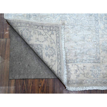 Load image into Gallery viewer, 2&#39;5&quot;x17&#39;10&quot; Harbor Gray, Soft Wool, Natural Dyes, Denser Weave, Hand Knotted, Fine Peshawar with Ziegler Mahal Design Runner, XL Oriental Rug FWR537750