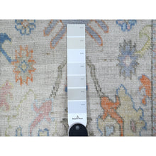 Load image into Gallery viewer, 2&#39;7&quot;x15&#39;9&quot; White Smoke Gray, Natural Dyes with Colorful All Over Tribal Medallions Design, Wool Foundation, Afghan Angora Oushak, Hand Knotted, XL Runner Oriental Rug FWR537786