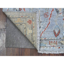 Load image into Gallery viewer, 2&#39;1&quot;x3&#39;1&quot; Misty Gray, Village Flower And Leaf Medallions, Wool Foundation, Hand Knotted, Afghan Natural Dyes, Angora Oushak, Mat Oriental Rug FWR537798