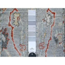 Load image into Gallery viewer, 2&#39;1&quot;x3&#39;1&quot; Misty Gray, Village Flower And Leaf Medallions, Wool Foundation, Hand Knotted, Afghan Natural Dyes, Angora Oushak, Mat Oriental Rug FWR537798