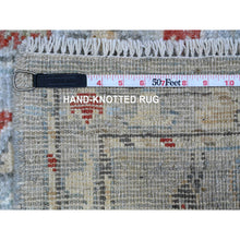 Load image into Gallery viewer, 2&#39;1&quot;x3&#39;1&quot; Misty Gray, Village Flower And Leaf Medallions, Wool Foundation, Hand Knotted, Afghan Natural Dyes, Angora Oushak, Mat Oriental Rug FWR537798