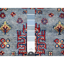 Load image into Gallery viewer, 2&#39;8&quot;x7&#39;9&quot; Lagoon Blue, All Over Geometric Design, Hand Knotted, 100% Wool, Vibrant Afghan Super Kazak, Runner Oriental Rug FWR537840