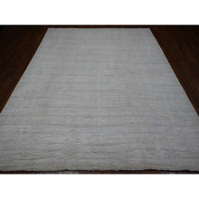 Load image into Gallery viewer, 8&#39;1&quot;x9&#39;7&quot; Goose Gray, Afghan Vegetable Dyes, Wool Foundation, Hand Knotted, Faded, Angora Oushak With Willow And Cypress Tree Design, Oriental Rug FWR537858