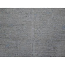 Load image into Gallery viewer, 8&#39;1&quot;x9&#39;7&quot; Goose Gray, Afghan Vegetable Dyes, Wool Foundation, Hand Knotted, Faded, Angora Oushak With Willow And Cypress Tree Design, Oriental Rug FWR537858