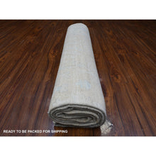 Load image into Gallery viewer, 8&#39;1&quot;x9&#39;7&quot; Goose Gray, Afghan Vegetable Dyes, Wool Foundation, Hand Knotted, Faded, Angora Oushak With Willow And Cypress Tree Design, Oriental Rug FWR537858