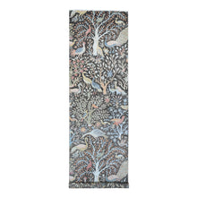 Load image into Gallery viewer, 4&#39;x15&#39;10&quot; Hailstorm Gray, Soft and Velvety Wool, Afghan Peshawar with Birds of Paradise, Natural Dyes, Hand Knotted Wide Runner Oriental Rug FWR537894