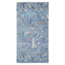 Load image into Gallery viewer, 6&#39;x11&#39;10&quot; Cerulean Blue, Birds of Paradise Afghan Peshawar Design, Vegetable Dyes, Pure Wool Hand Knotted, Wide Runner Oriental Rug FWR537900