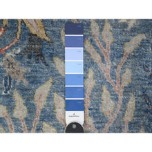 Load image into Gallery viewer, 6&#39;x11&#39;10&quot; Cerulean Blue, Birds of Paradise Afghan Peshawar Design, Vegetable Dyes, Pure Wool Hand Knotted, Wide Runner Oriental Rug FWR537900