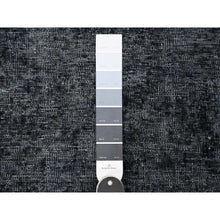 Load image into Gallery viewer, 9&#39;3&quot;x12&#39;6&quot; Zombie Gray, Worn Wool, Hand Knotted, Broken Design, Distressed Look, Vintage Persian Kerman, Overdyed And Secured, Oriental Rug FWR537918