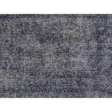 Load image into Gallery viewer, 9&#39;3&quot;x12&#39;6&quot; Zombie Gray, Worn Wool, Hand Knotted, Broken Design, Distressed Look, Vintage Persian Kerman, Overdyed And Secured, Oriental Rug FWR537918