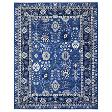 Load image into Gallery viewer, 9&#39;2&quot;x11&#39;6&quot; Blue Yonder, Vegetable Dyes, Soft Wool, Fine Peshawar With All Over Mahal Design, Hand Knotted, Oriental Rug FWR537984