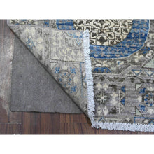 Load image into Gallery viewer, 2&#39;6&quot;x5&#39;8&quot; Abalone Gray, Aryana Collection, Mamluk Design With All Over Large Geometric Motifs, Hand Knotted, Vibrant Wool, Natural Dyes, Runner Oriental Rug FWR538002