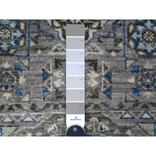 Load image into Gallery viewer, 2&#39;6&quot;x5&#39;8&quot; Abalone Gray, Aryana Collection, Mamluk Design With All Over Large Geometric Motifs, Hand Knotted, Vibrant Wool, Natural Dyes, Runner Oriental Rug FWR538002