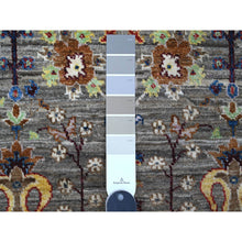 Load image into Gallery viewer, 4&#39;x5&#39;7&quot; Nevada Gray, Fine Aryana with Natural Dyes, 100% Wool, Hand Knotted, Ziegler All Over Colorful Mahal Design, Oriental Rug FWR538026