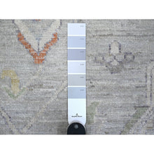 Load image into Gallery viewer, 8&#39;10&quot;x12&#39; Platinum Gray, Afghan Angora Oushak With Wool Weft, Hand Knotted, Natural Dyes, Rural Medallions All Over Design, Oriental Rug FWR538176