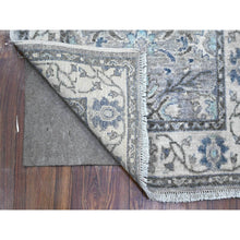 Load image into Gallery viewer, 2&#39;4&quot;x29&#39;2&quot; Cloudy Gray, Hand Knotted Extra Soft Wool, Densely Woven Fine Peshawar, Vegetable Dyes With Heriz All Over Design, Oversized Runner Oriental Rug FWR538212