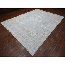 Load image into Gallery viewer, 9&#39;x11&#39;10&quot; Medium Gray, Denser Weave, Hand Knotted Soft And Velvety Wool, Heriz All Over Design, Natural Dyes, Oriental Rug FWR538218