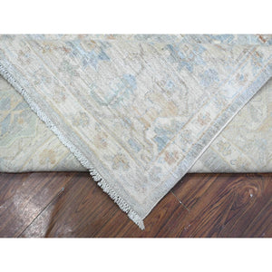 9'x11'10" Medium Gray, Denser Weave, Hand Knotted Soft And Velvety Wool, Heriz All Over Design, Natural Dyes, Oriental Rug FWR538218