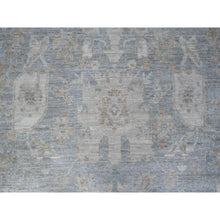 Load image into Gallery viewer, 9&#39;x11&#39;10&quot; Medium Gray, Denser Weave, Hand Knotted Soft And Velvety Wool, Heriz All Over Design, Natural Dyes, Oriental Rug FWR538218