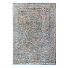 Load image into Gallery viewer, 6&#39;1&quot;x8&#39;10&quot; Nickel Gray, Fine Aryana with Pre Historic 14th Century Influence Mamluk Design, Organic Wool, Hand Knotted Vegetable Dyes, Oriental Rug FWR538242