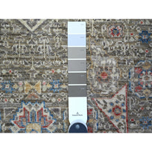 Load image into Gallery viewer, 6&#39;1&quot;x8&#39;10&quot; Nickel Gray, Fine Aryana with Pre Historic 14th Century Influence Mamluk Design, Organic Wool, Hand Knotted Vegetable Dyes, Oriental Rug FWR538242