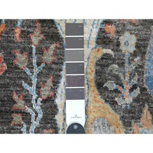 Load image into Gallery viewer, 2&#39;6&quot;x17&#39;9&quot; Graphite Gray, Afghan Peshawar Hand Knotted Organic Wool, Birds of Paradise Design, Natural Dyes, XL Runner Oriental Rug FWR538254