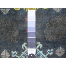 Load image into Gallery viewer, 3&#39;2&quot;x5&#39; Space Black, Fusion Kazak With Colorful Caucasian Elements All Over Design, All Wool, Hand Knotted Oriental Rug FWR538272