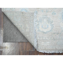 Load image into Gallery viewer, 2&#39;9&quot;x5&#39;6&quot; Gainsboro Gray, Hand Knotted, Natural Dyes, White Wash Peshawar With Heriz All Over Design, Soft And Velvety Wool, Fine Aryana Short Runner Oriental Rug FWR538308