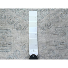 Load image into Gallery viewer, 3&#39;x9&#39;4&quot; Alabaster White, Anatolian Inspired Tribal Geometric Elements, All Wool, Hand Knotted, Natural Dyes, Faded Out Runner Oriental Rug FWR538326