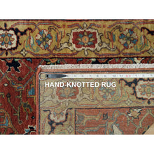 Load image into Gallery viewer, 2&#39;6&quot;x20&#39; Barn Red, Soft Pile, Antiqued Fine Heriz Re-Creation, Hand Knotted, 100% Wool, Dense Weave, XL Runner Oriental Rug FWR540558