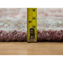 Load image into Gallery viewer, 2&#39;7&quot;x14&#39; Cordovan Red and Cloud Gray, Natural Dyes, Organic Wool, Soft and Vibrant Pile, Heriz Revival, Hand Knotted Runner Oriental Rug FWR540828