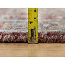 Load image into Gallery viewer, 2&#39;6&quot;x19&#39;8&quot; Prune Red, Push and Lush, Heriz Revival Hand Knotted, All Wool, Natural Dyes, Soft Pile Oriental XL Runner Rug FWR540858