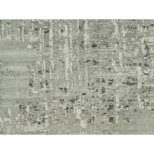 Load image into Gallery viewer, 12&#39;x12&#39; Dorian Gray, Undyed, Vibrant Wool, Cut Loop Pile, Hand Knotted With Modern Design, Hand Spun, Oriental Round Rug FWR542472