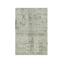 Load image into Gallery viewer, 4&#39;1&quot;x6&#39; Magnetic Gray, Hand Spun Undyed Natural Wool Modern Hand Knotted Cut And Loop Pile Oriental Rug FWR542550