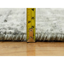 Load image into Gallery viewer, 4&#39;1&quot;x6&#39; Magnetic Gray, Hand Spun Undyed Natural Wool Modern Hand Knotted Cut And Loop Pile Oriental Rug FWR542550