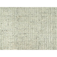 Load image into Gallery viewer, 10&#39;x10&#39; Halo Gray, High and Low Pile, Flat Weave, Plain and Simple, Organic Wool, Hand Woven, Cord Collection, Round Oriental Rug FWR542694