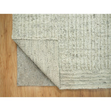 Load image into Gallery viewer, 8&#39;2&quot;x9&#39;8&quot; Repose Gray, Plain and Simple Hand Woven Cord Design, Flat Weave, Soft Wool, High and Low Pile, Oriental Rug FWR542712