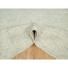 Load image into Gallery viewer, 8&#39;2&quot;x9&#39;8&quot; Repose Gray, Plain and Simple Hand Woven Cord Design, Flat Weave, Soft Wool, High and Low Pile, Oriental Rug FWR542712