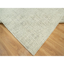 Load image into Gallery viewer, 8&#39;2&quot;x9&#39;8&quot; Repose Gray, Plain and Simple Hand Woven Cord Design, Flat Weave, Soft Wool, High and Low Pile, Oriental Rug FWR542712