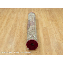 Load image into Gallery viewer, 6&#39;1&quot;x9&#39; Blazer Red, Tabriz Mahi Densely Woven With Fish Medallion Design, Velvety Wool, Hand Knotted Oriental Rug FWR543552