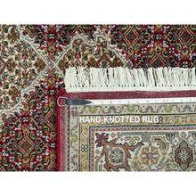 Load image into Gallery viewer, 6&#39;1&quot;x9&#39; Blazer Red, Tabriz Mahi Densely Woven With Fish Medallion Design, Velvety Wool, Hand Knotted Oriental Rug FWR543552