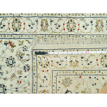 Load image into Gallery viewer, 2&#39;9&quot;x20&#39; Cloud Nine White, Nain With Floral Repetitive Design, All Wool 250 KPSI, Hand Knotted XL Runner Oriental Rug FWR543678