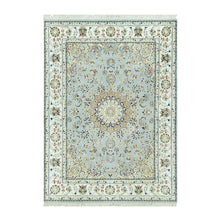 Load image into Gallery viewer, 5&#39;x6&#39;9&quot; Brittany Blue, Nain with Center Medallion Flower Design, 250 KPSI, Natural Wool, Hand Knotted, Denser Weave Oriental Rug FWR543720