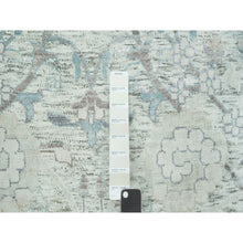 Load image into Gallery viewer, 15&#39;x15&#39; Pacer White, Sickle Leaf Design, Silk With Textured Wool, Denser Weave, Hand Knotted, Soft and Lush, Square Oriental Rug FWR544176