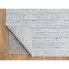 Load image into Gallery viewer, 10&#39;x13&#39;10&quot; Misty Gray, Modern Striae Design, Tone on Tone, Soft Pile, Natural Wool, Hand Loomed, Oriental Rug FWR544380