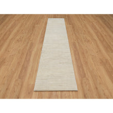 Load image into Gallery viewer, 2&#39;6&quot;x11&#39;10&quot; Dutch White, Modern, Lori Buft Gabbeh, Thick and Plush, Pure Wool, Plain Design, Hand Knotted, Runner, Oriental Rug FWR544584