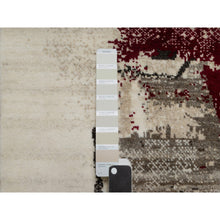 Load image into Gallery viewer, 2&#39;4&quot;x4&#39;8&quot; Parchment White, Hand Knotted, Lori Buft Gabbeh with Avant Garde Design, Thick and Plush, Pure Wool, Soft Pile, Short Runner, Oriental Rug FWR544608